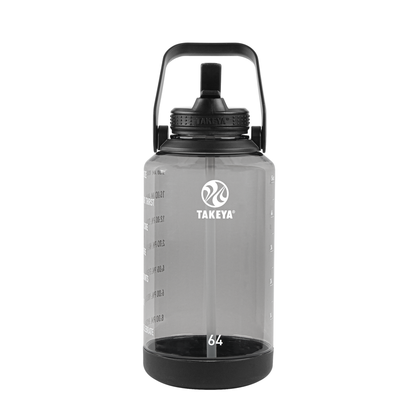 tritan-motivational-water-bottle-with-straw-lid-i6 54145-Tritan-Straw-Motivational-64-StormyBlack-front.png